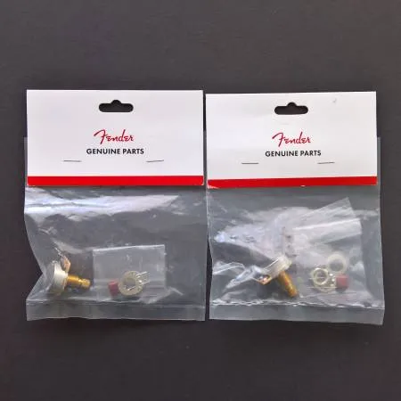Новые 2 гитарных потенциометра Fender 500k с разъемным валом — громкость и тон.