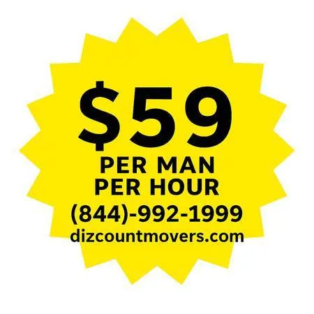 Компания DIZCOUNT MOVERS предлагает услуги грузчиков по цене 59 долларов за человека в час. 2 грузчика — бесплатный грузовик. 844 992 1999
