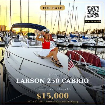1998 Larson Cabrio 250 Express Cruiser – под ключ – Марина дель Рей
