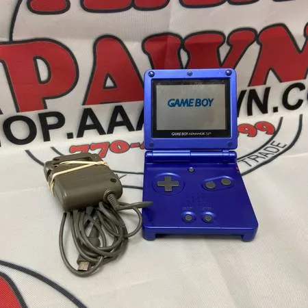 Игровая консоль Nintendo Advance SP, синяя, с зарядным устройством 11058452