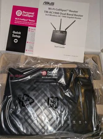 Новый, ни разу не использованный роутер T-Mo WiFi CellSpot (модель: ASUS TM-AC1900)