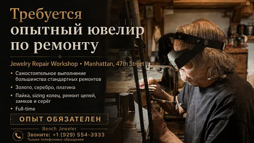 Опытный ювелир по ремонту - Bench Jeweler