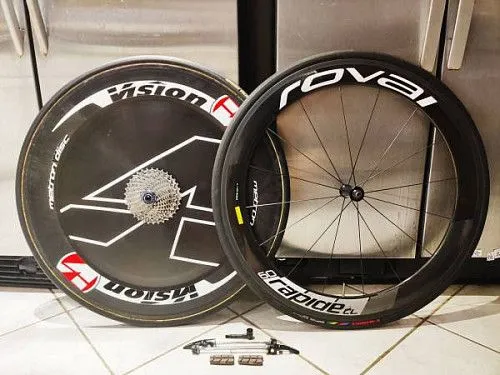 Полностью карбоновая шина Roval Rapide CL60 + керамические подшипники Vision Metron AeroDisc