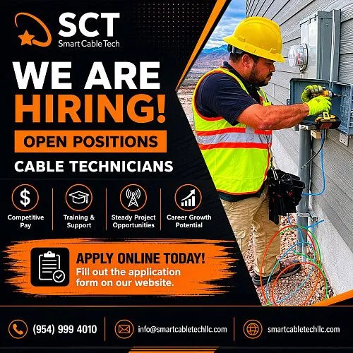 SMART CABLE TECH is looking for cable technicians!