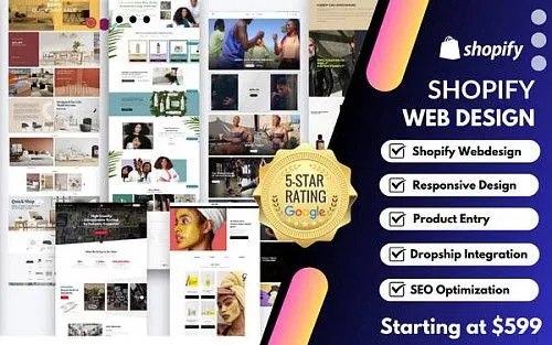 ✨Веб-дизайн на Shopify от 600 долларов | SEO | Социальные сети
