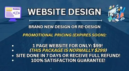 ??Сайт за 99$ + бесплатный логотип, SEO-оптимизация и многое другое ✅ Готов за 7 дней??