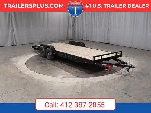 Прицеп-платформа CarryOn 7X20 Heavy Duty Equipment Trailer 2026 года выпуска, черный.