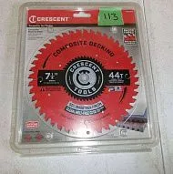 Пильный диск CRESSCENT для композитной террасной доски, 7 дюймов, 1,4 дюйма, 44 зуба.