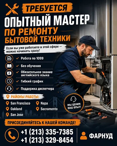Нужен опытный мастер по ремонту бытовой техники.