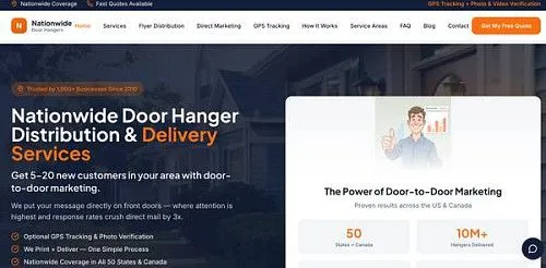 Услуги по доставке листовок и рекламных материалов на двери в Орландо с GPS-отслеживанием.