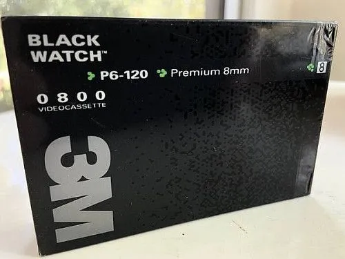 Новая металлическая видеокассета 3M Blackwatch 8 мм P6-120