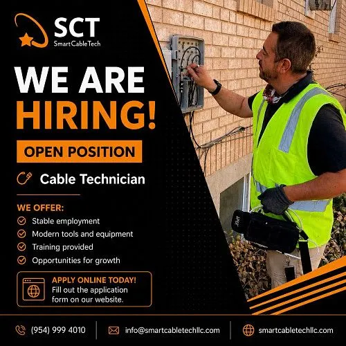 SMART CABLE TECH is looking for cable technicians!