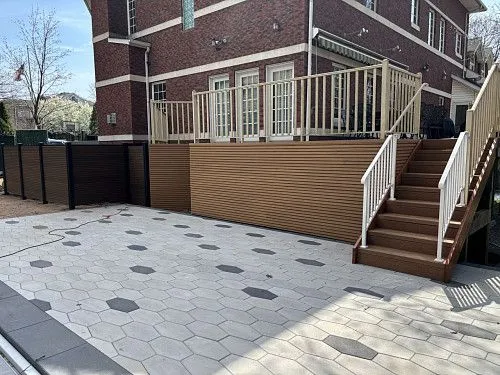 Дек, Порч, Gazebo , Canopy, Retractable Awning, Patio ,Paver, Railing ,Turf, Заборы 