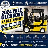 Вилочный погрузчик YALE GLC060VX 2024 года выпуска, работающий на сжиженном газе | Возврат по договору лизинга | Финансирование доступно!