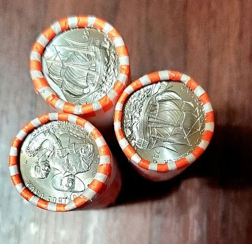 1776-2026 Mayflower Bank Wrapped Roll, UNC. 