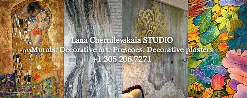 Lana Chernilevskaia STUDIO Murals. Decorative art. Frescoes. Decorative plasters