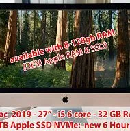 iMac 2019 27" - 1 ТБ SSD NVMe - 32 ГБ ОЗУ