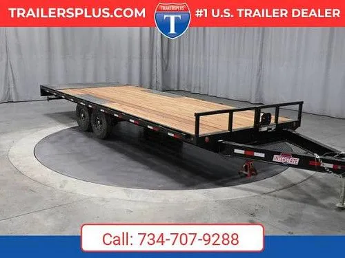 Прицеп Interstate 8.5X24 Deckover Equipment 14K 2026 года выпуска, черный.