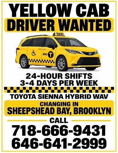 Yellow cab driver wanted 