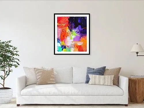 «За фиолетовыми воротами» — абстрактный принт размером до 40,5"x48"