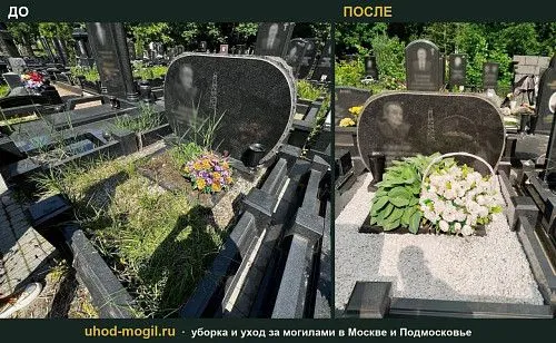 Уход за могилами в Москве — заказ из США, фотоотчёт, uhod-mogil.ru