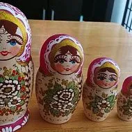 Русские матрешки, расписные, ручной работы, Emsova.