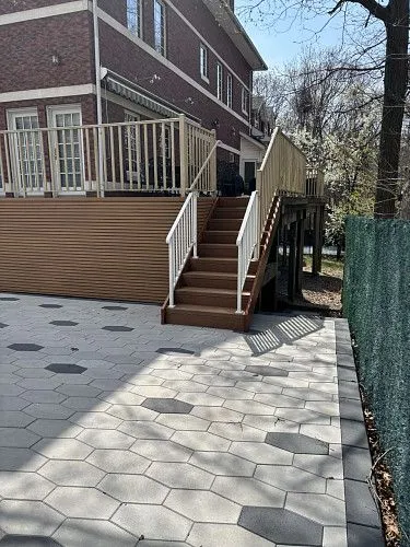 Дек, Лестницы, Порч, Gazebo , Canopy, Retractable Awning, Patio ,Paver, Railing ,Turf, Заборы 