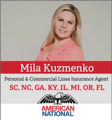 Mila Kuzmenko, Insurance agent