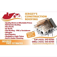 SERGEY'S CONSTRUCTION ROOFING