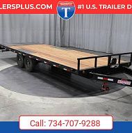 Прицеп Interstate 8.5X24 Deckover Equipment 14K 2026 года выпуска, черный.