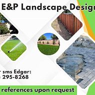 Компания EDGAR Landscaping. Искусственная трава, бетон, заборы, деревья.